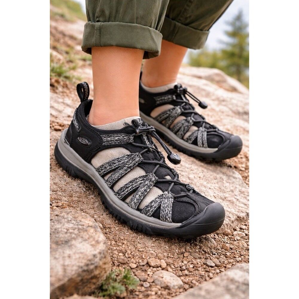 Keen Wisper West Black Sandal Waterproof Hiking Sandals for Women Size 7.5